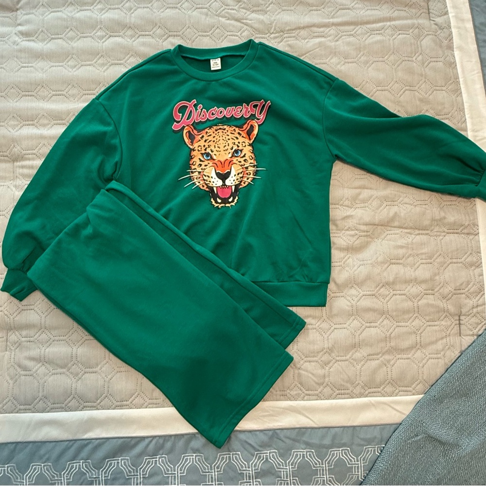 SHEIN Kids Vibrant Green Joggers